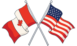 USA and Canada Flag